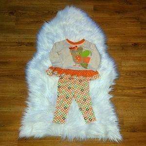 12 month baby girl Turkey outfit SOLD ON MERCARI